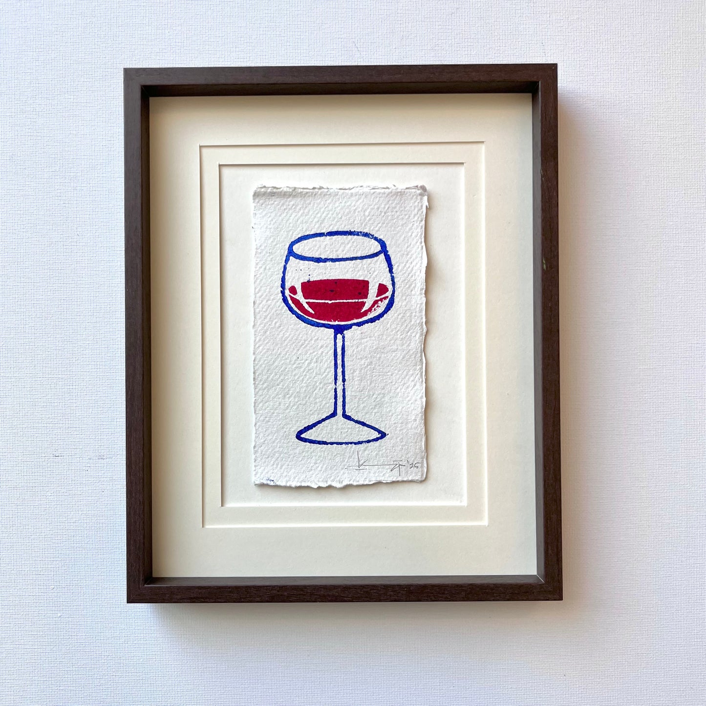 Glas rode wijn