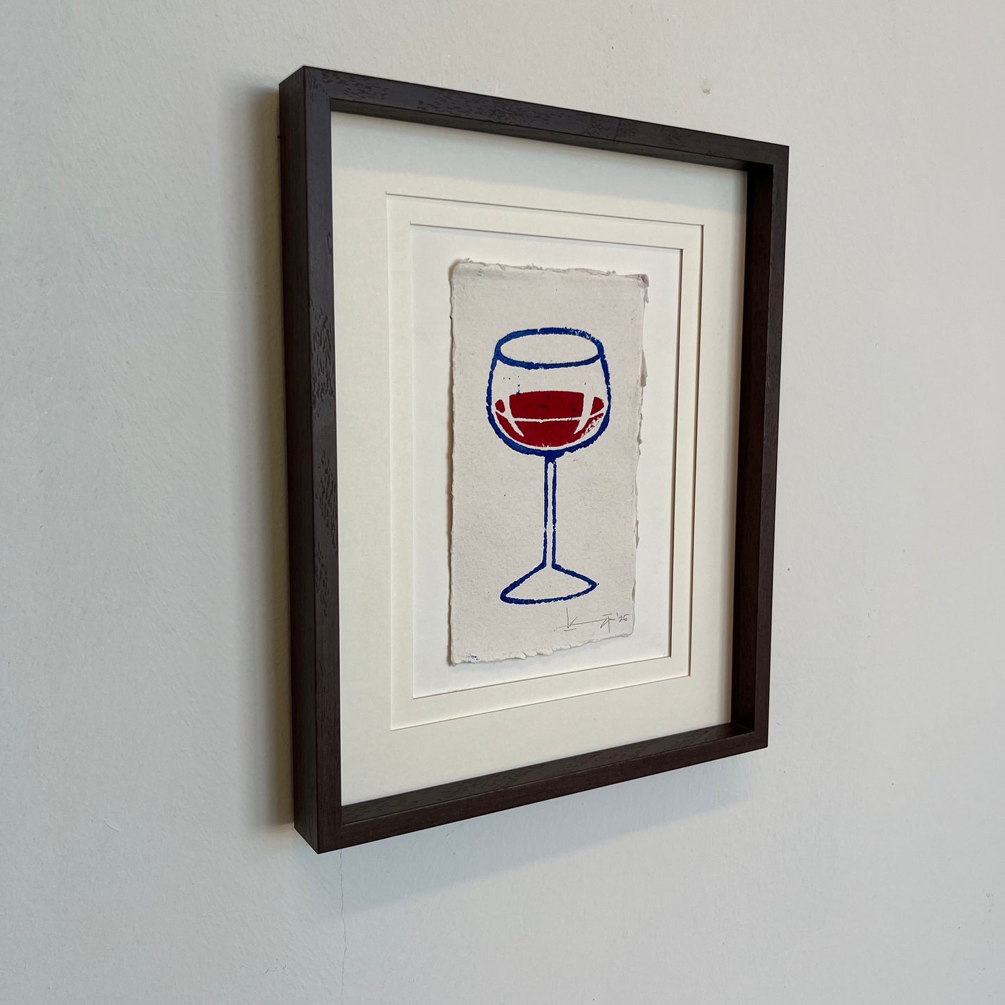 Glas rode wijn