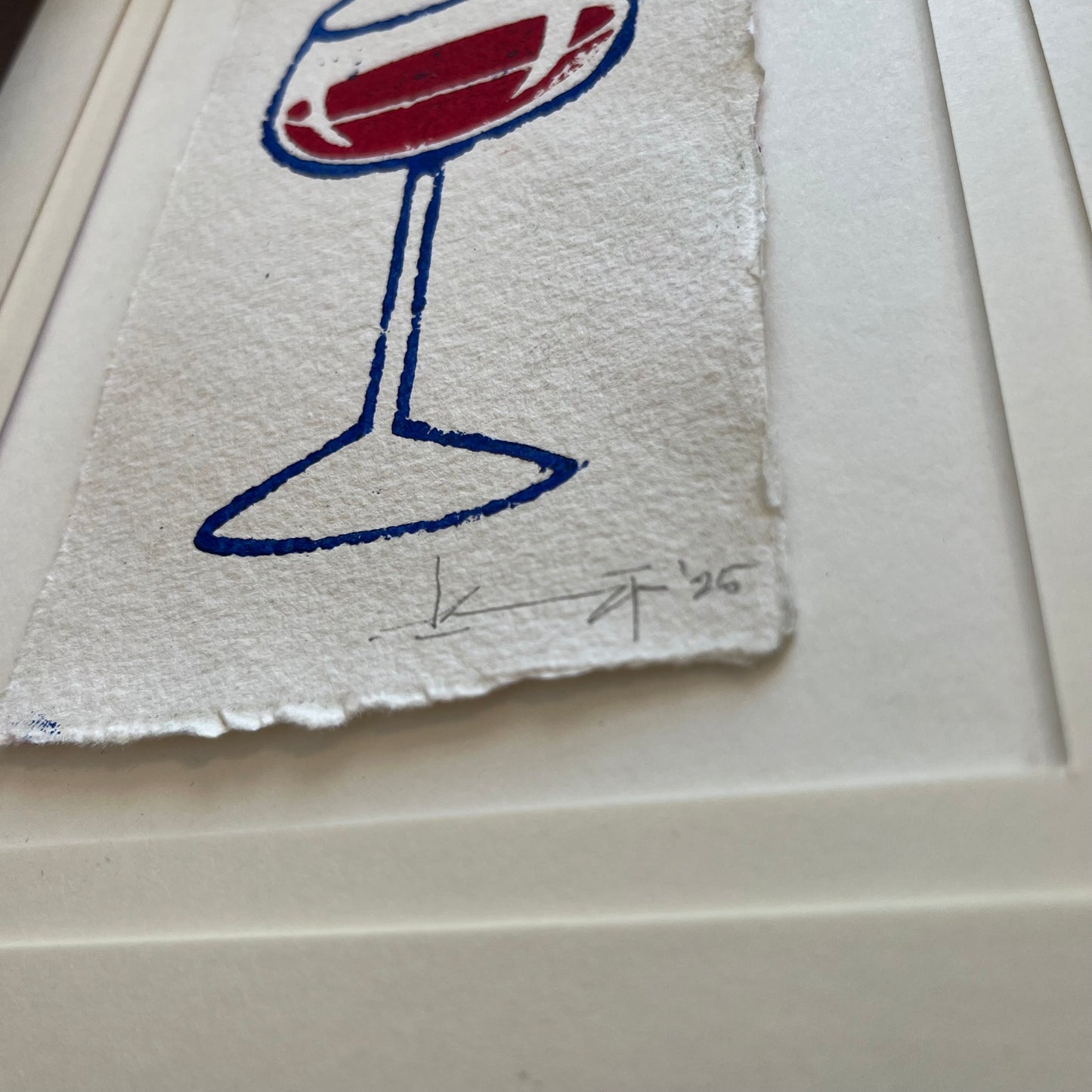 Glas rode wijn