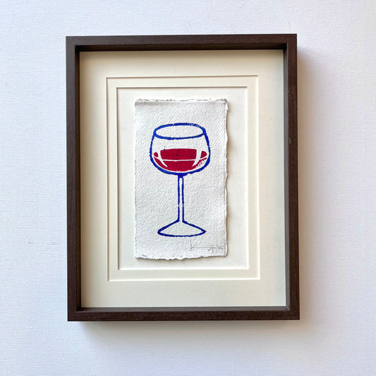Glas rode wijn
